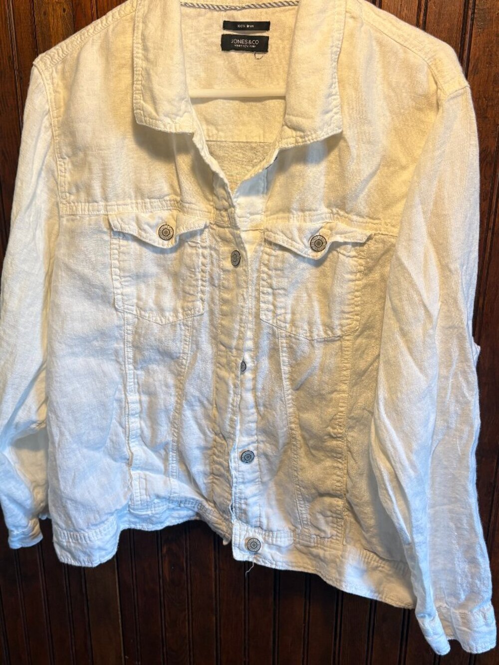 Jones New York linen jean jacket xl